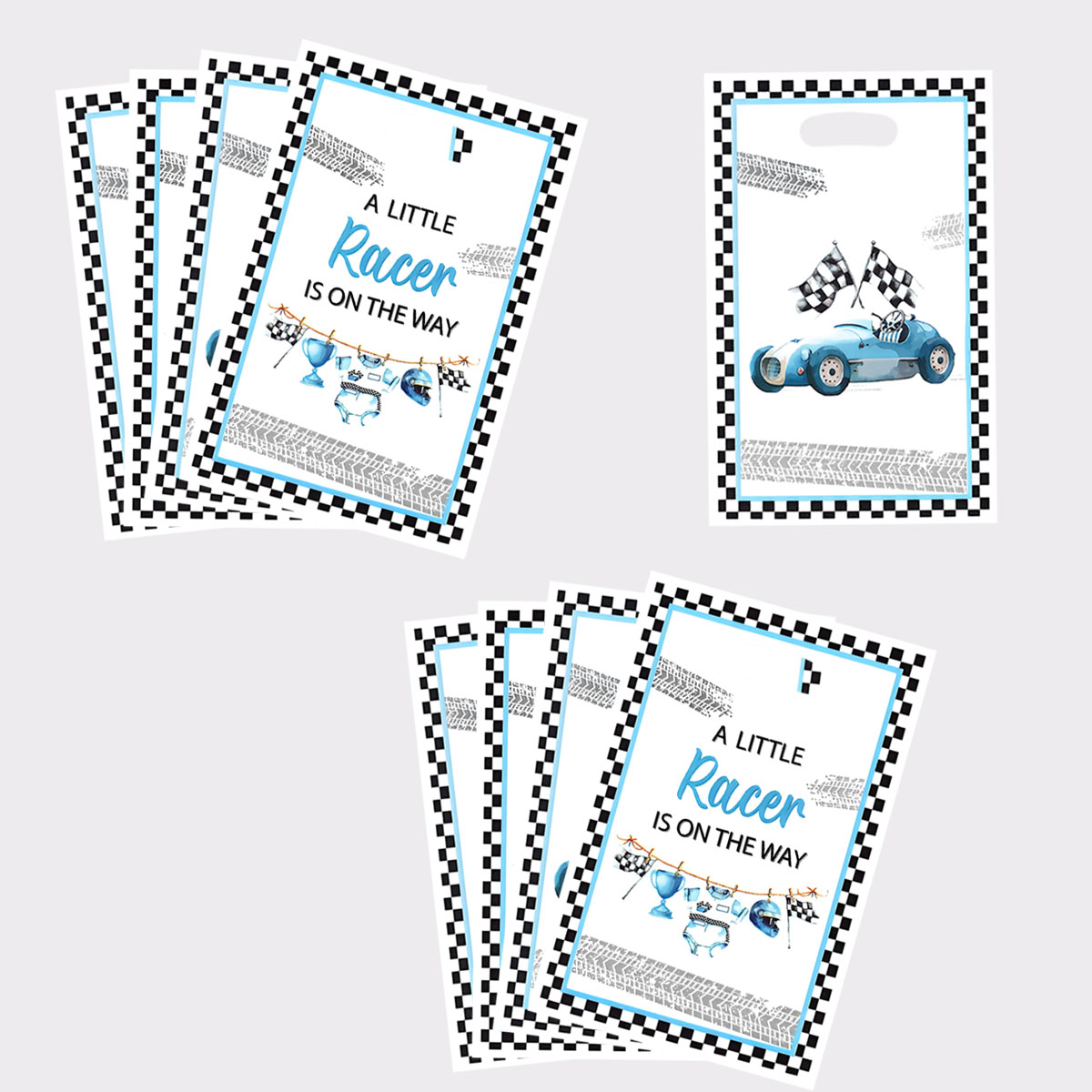 Party Games At Wedding - ถุงของขวัญ 20 ชิ้น/40 ชิ้น ลายธีมนักแข่งรถ ถุงของขวัญธีมการแข่งรถ