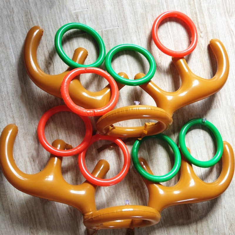 Party Games No Supplies - 1 ชุด Inflatable Reindeer Antler แหวน