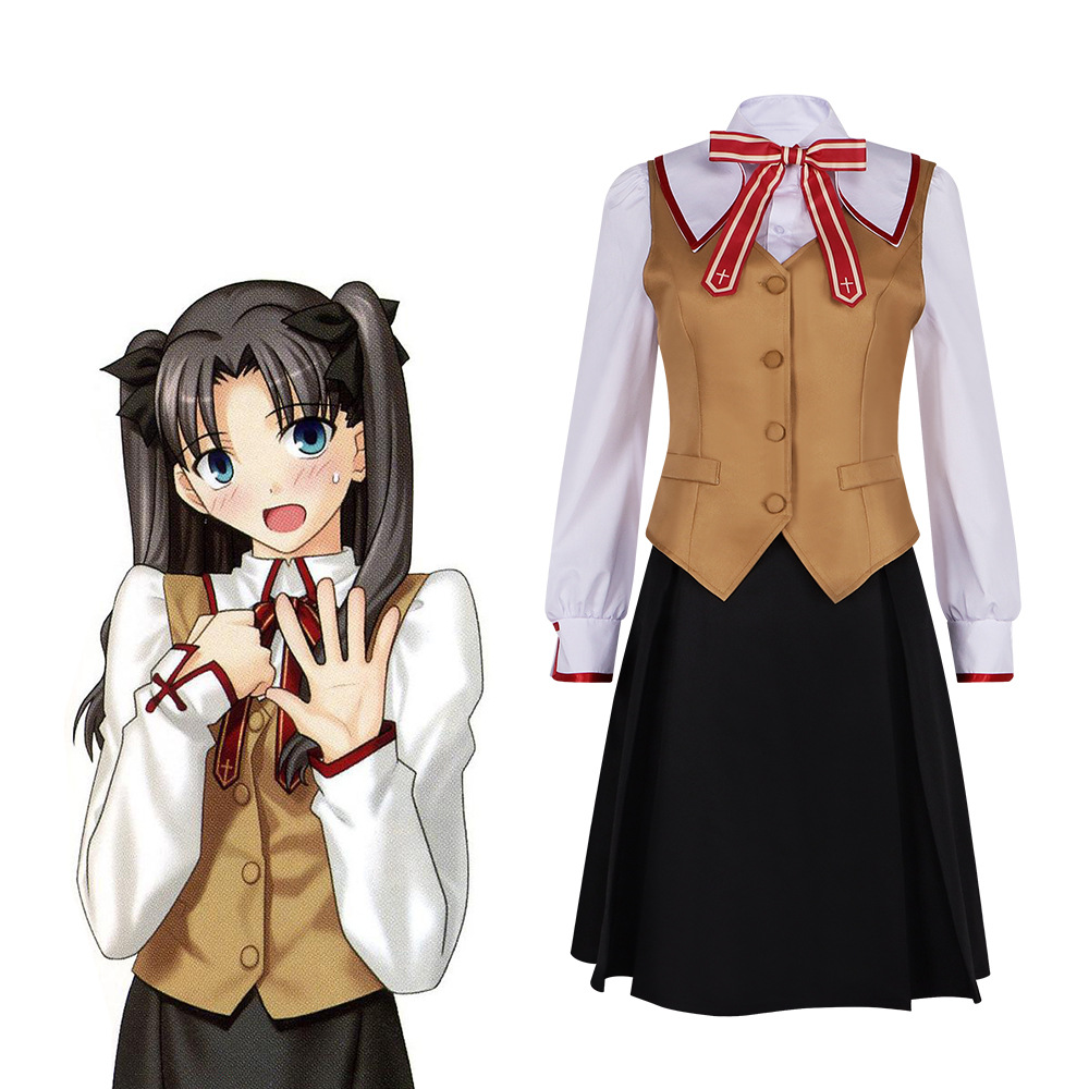 Party Games School - ชุดคอสเพลย์เครื่องแบบนักเรียนโทซากะ ริน จาก Fate Stay Night
