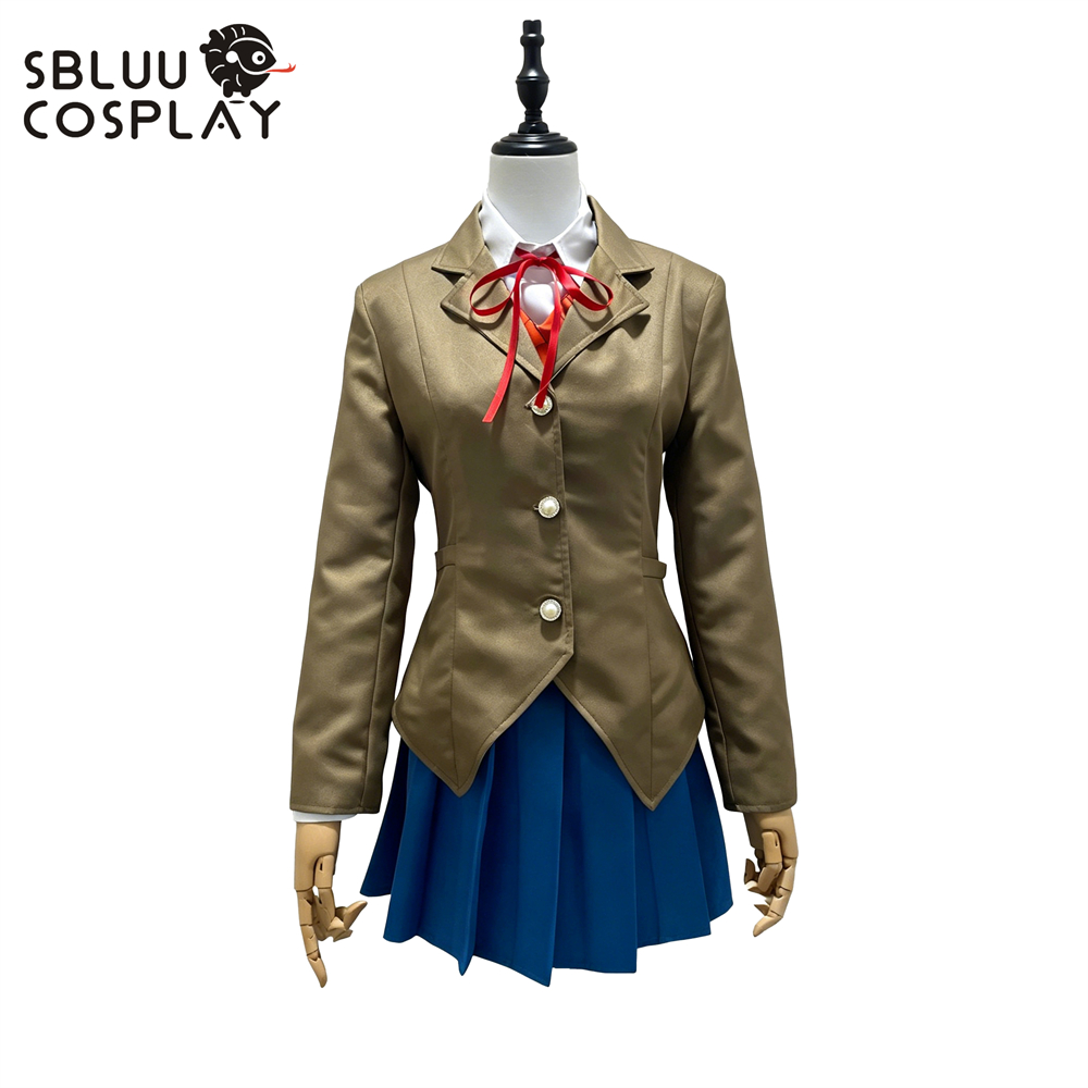 Party Games School - เอสบลูคอสเพลย์เกมคอส โมนิก้าคอสเพลย์เครื่องแต่งกายชุดนักเรียนปาร์ตี้ฮาโลวีนสั่งทำพิเศษ