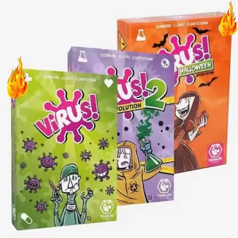 Party Games Entertainer - ชุดเกมการ์ดกลยุทธ์สำหรับครอบครัวปี 2026 ซีรีส์ไวรัส 1&2 และเกมกระดานปาร์ตี้ฮาโลวีนสำหรับผู้ใหญ่ ความบันเทิงแบบโต้ตอบสำหรับกลุ่มวัยรุ่น