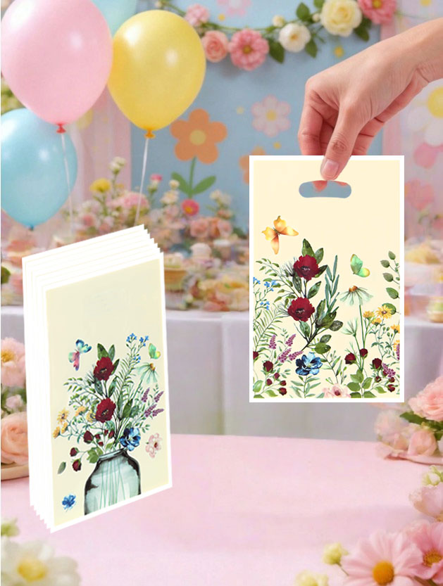 Party Games At Wedding - ถุงของขวัญ 20 ชิ้น/40 ชิ้น ลายผีเสื้อเล่นสนุกในท่ามกลางดอกไม้ เหมาะสำหรับบรรจุของขวัญในวันเกิดและงานเทศกาล