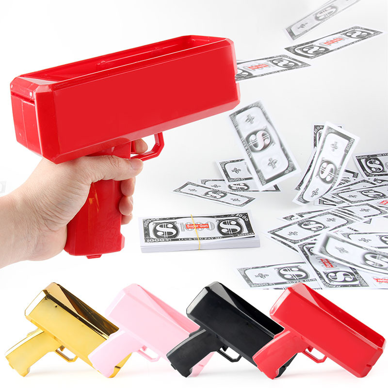 Party Games No Supplies - 1 ชุดมือถือนักกีฬาเงินสดสําหรับงานแต่งงานวันเกิดเกมภาพยนตร์มี Props Party Supplies ฉลองสเปรย์เงินปืน