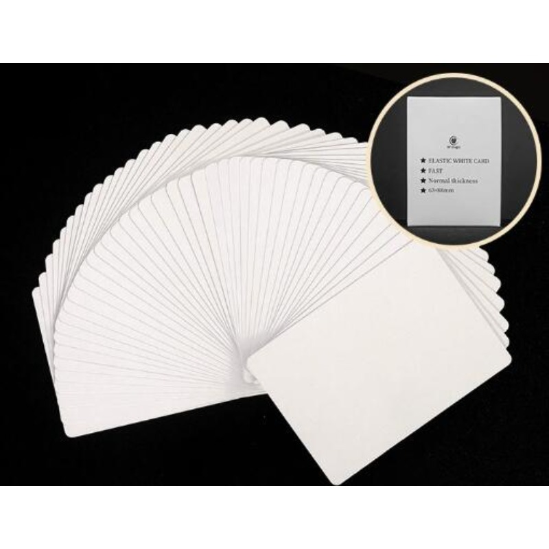 Party Games Easy - ยืดหยุ่นการ์ดสีขาว (สีขาวสองด้าน) การจัดการไพ่โป๊กเกอร์ Magic Tricks Deck