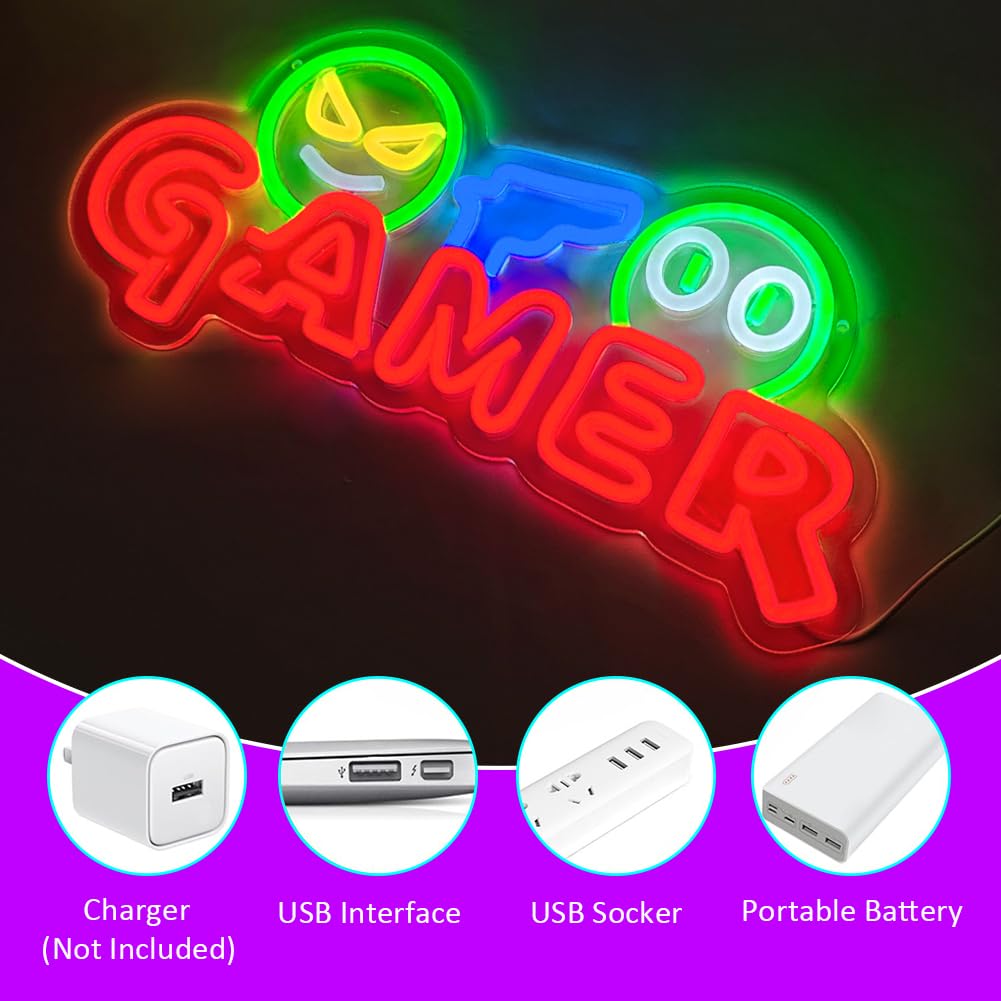 ไฟนีออน LED สำหรับเกมเมอร์ ตกแ - Party Games School บทวิจารณ์และราคา